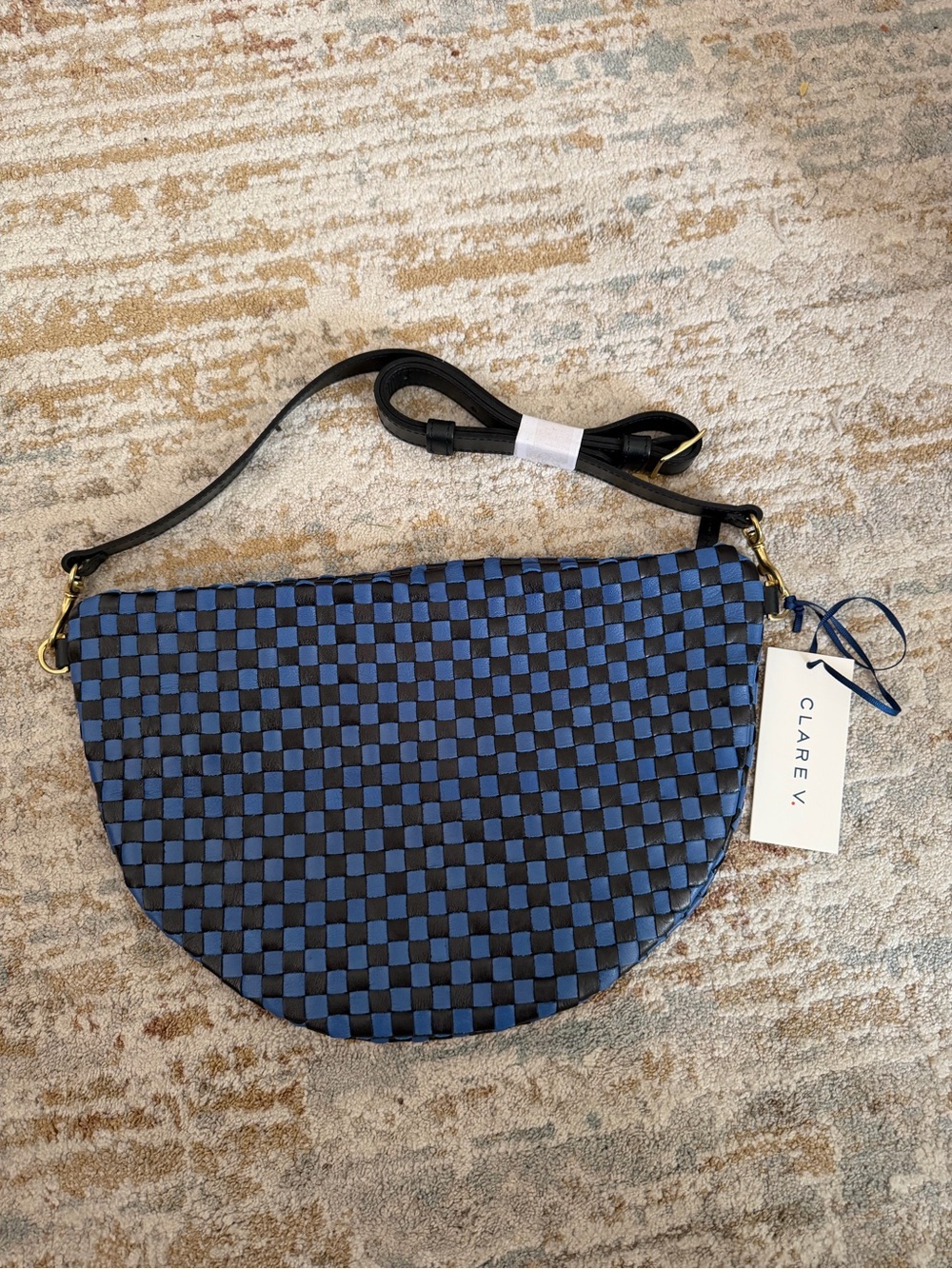 Clare V Grande Fanny Blue Woven NWT - Picture 3 of 7
